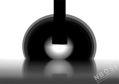 液滴體積增加/縮小法測(cè)量前進(jìn)、后退接觸角