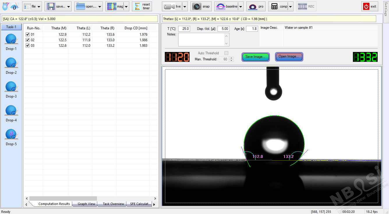 SurfaceMeter Element 接觸角測量#2