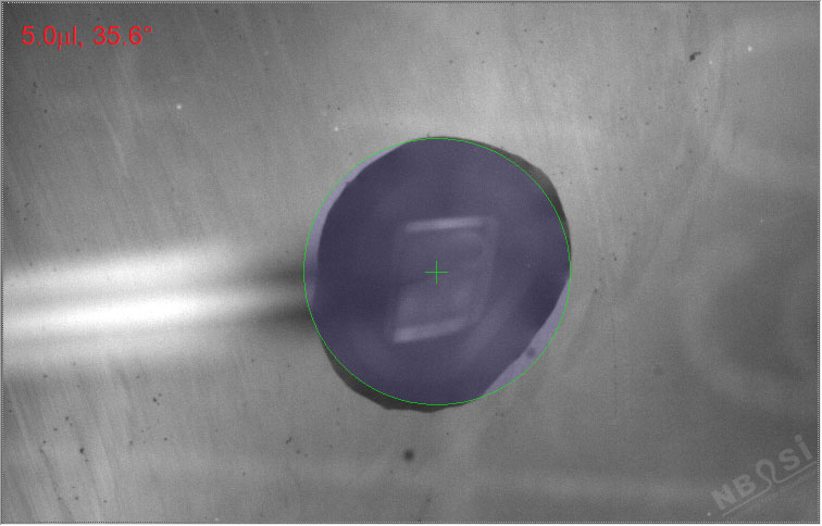 俯視法測量接觸角